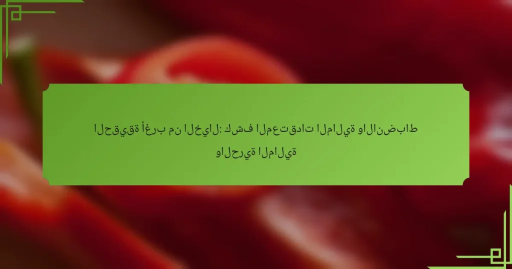 الحقيقة أغرب من الخيال: كشف المعتقدات المالية والانضباط والحرية المالية