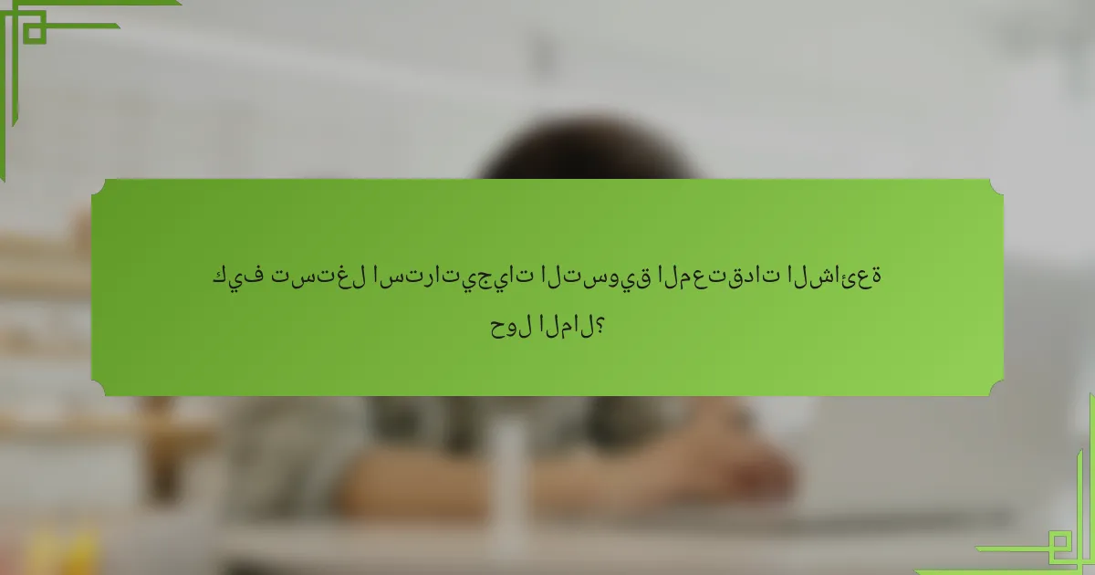 كيف تستغل استراتيجيات التسويق المعتقدات الشائعة حول المال؟